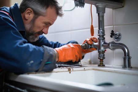 plumber-repairing-a-sink-in-a-kitchen-ai-generated-photo